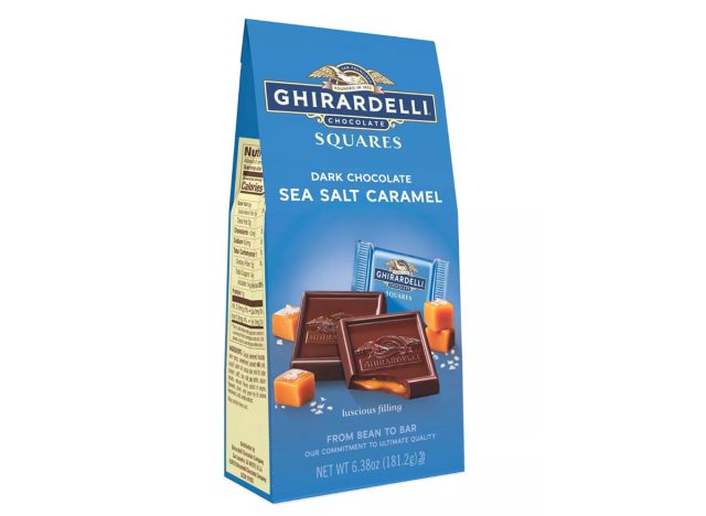 Ghiradelli dark chocolate sea salt caramel squares