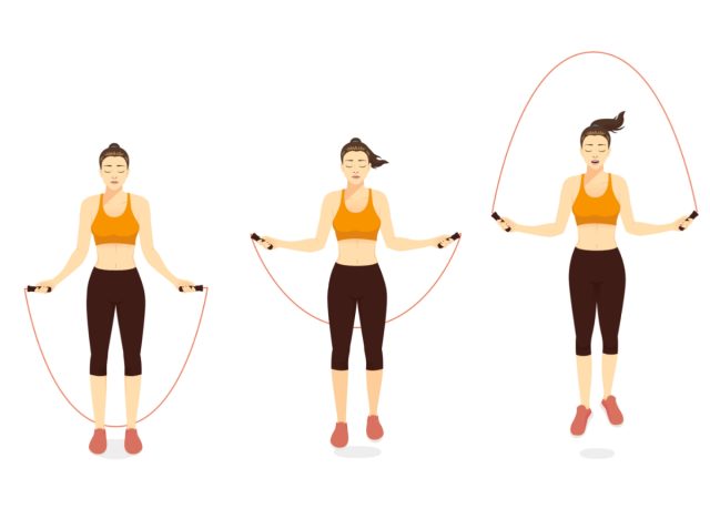 jump rope, concept of exercises to lose 10 pounds after the holidays