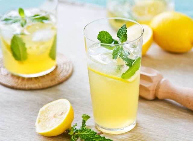 Glasses of lemonade